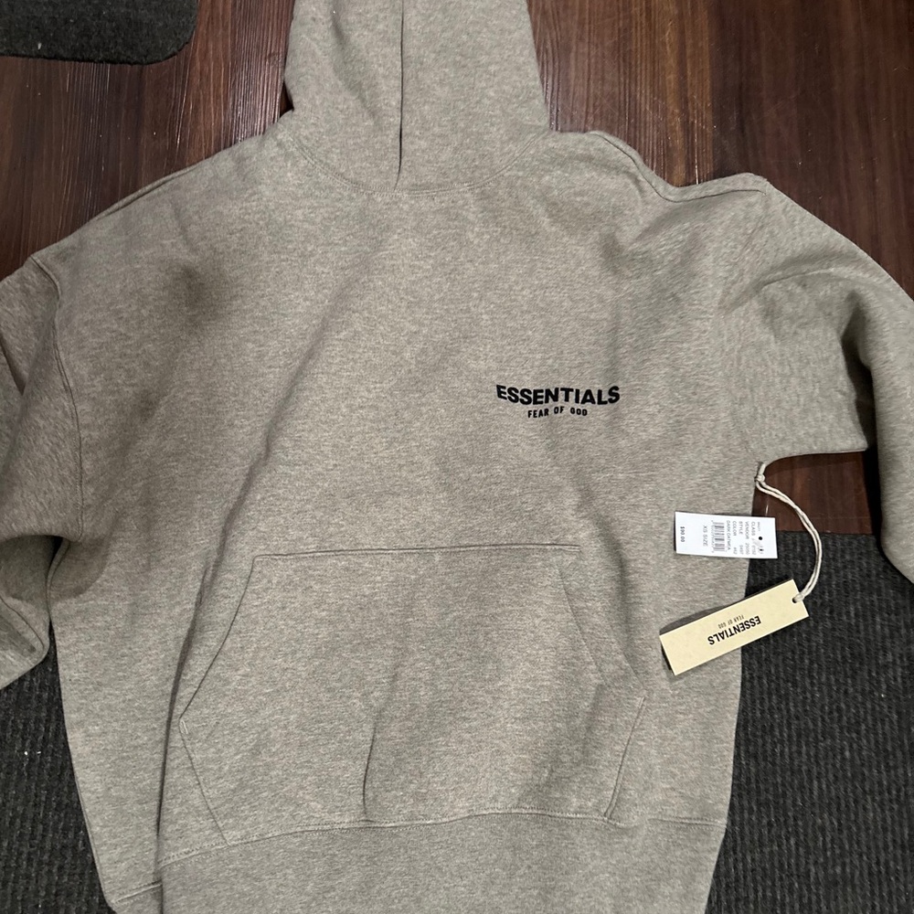 Essentials Light Oat Pullover With Black Logo,Als… - image 3